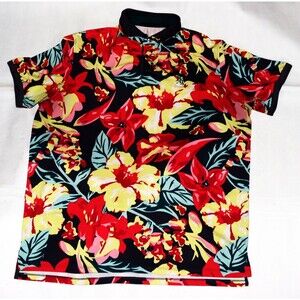 Greyson Lost Garden Moonstruck Men's Golf Polo Short Sleeve Shirt Size XL